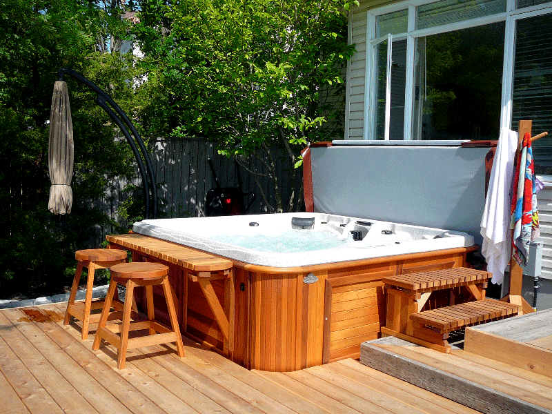 Arctic Spas Hot tub on a deck